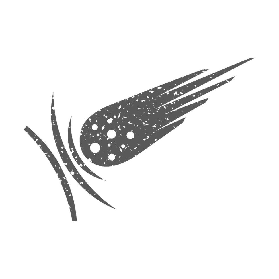Komet Symbol im Grunge Textur Vektor Illustration