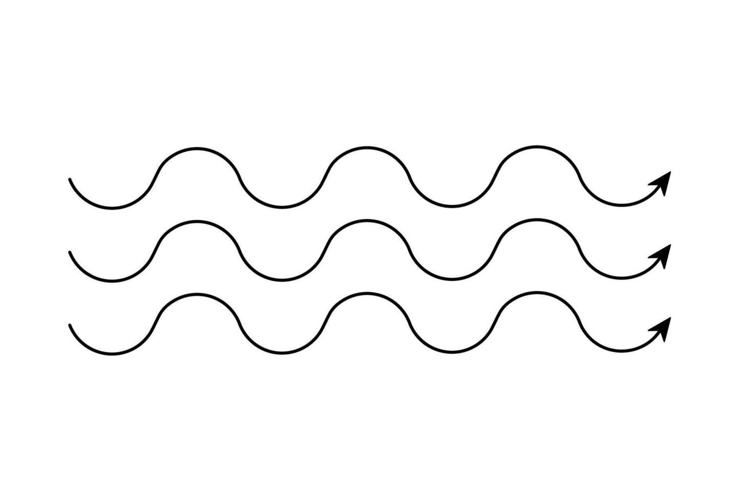 pil linje ikoner spridning upp. vektor balsam tecken isolerat. luft strömma Vinka symbol för infographic baner och hemsida.