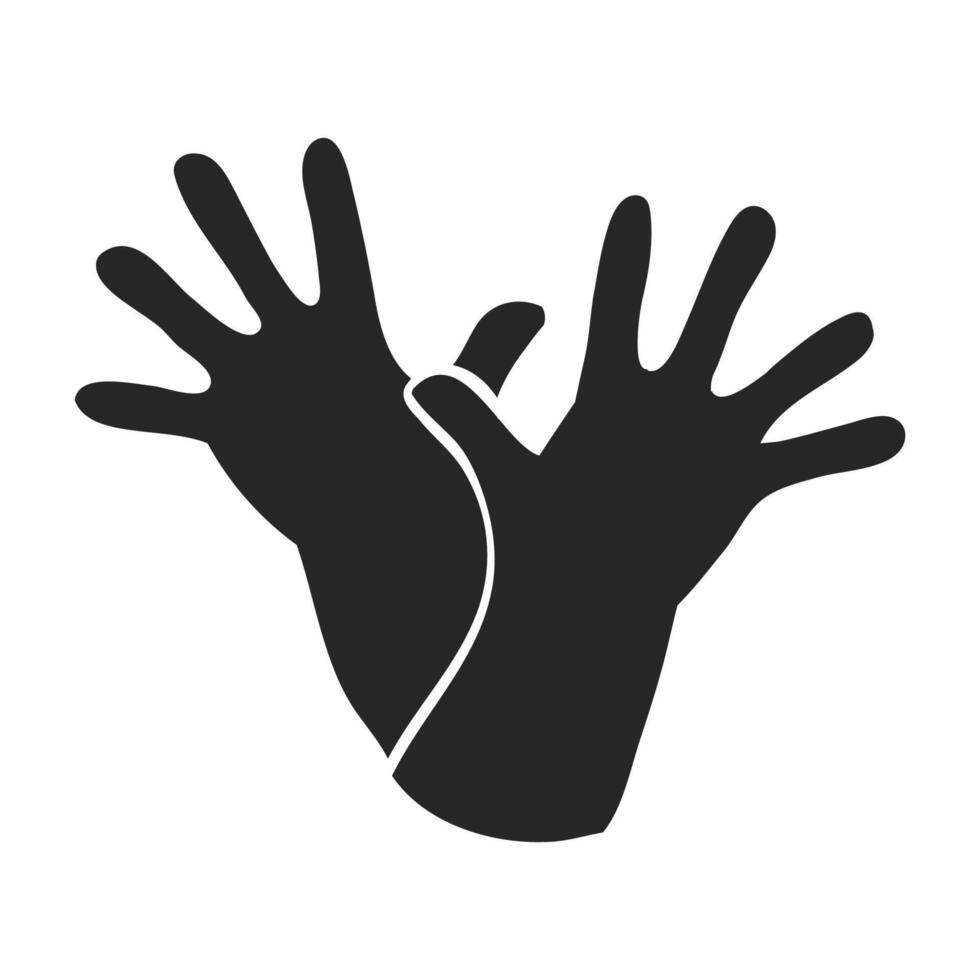 hand dragen rengöring handske vektor illustration