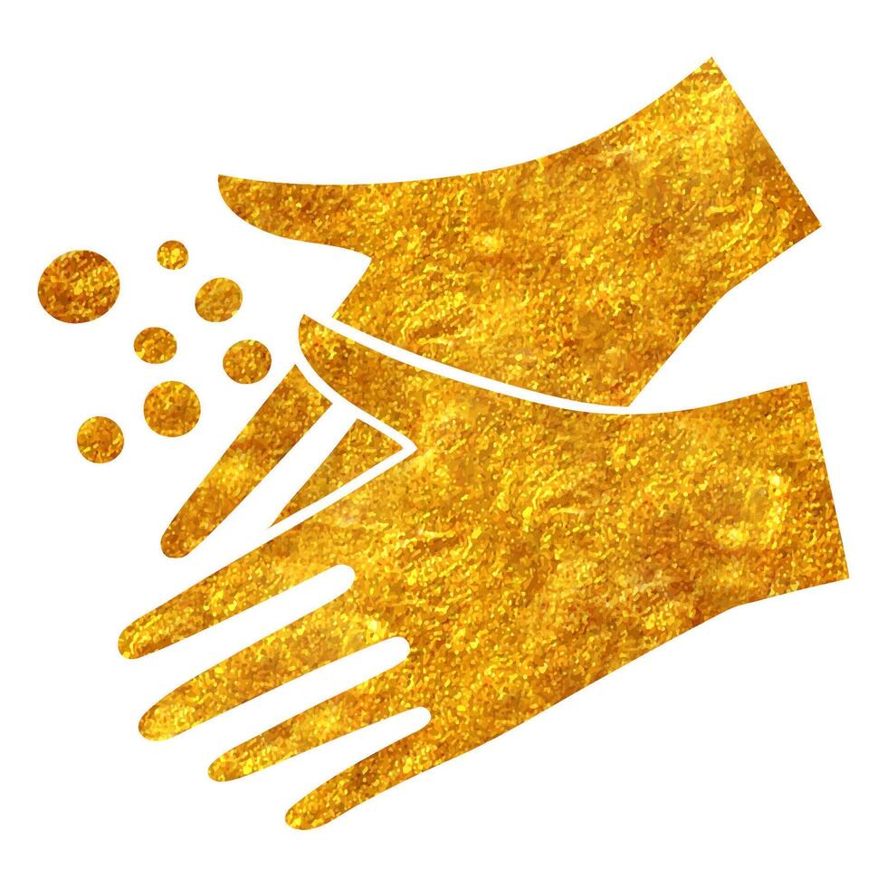 Hand gezeichnet Gold vereiteln Textur Hand Waschen Zeichnung. Vektor Illustration.