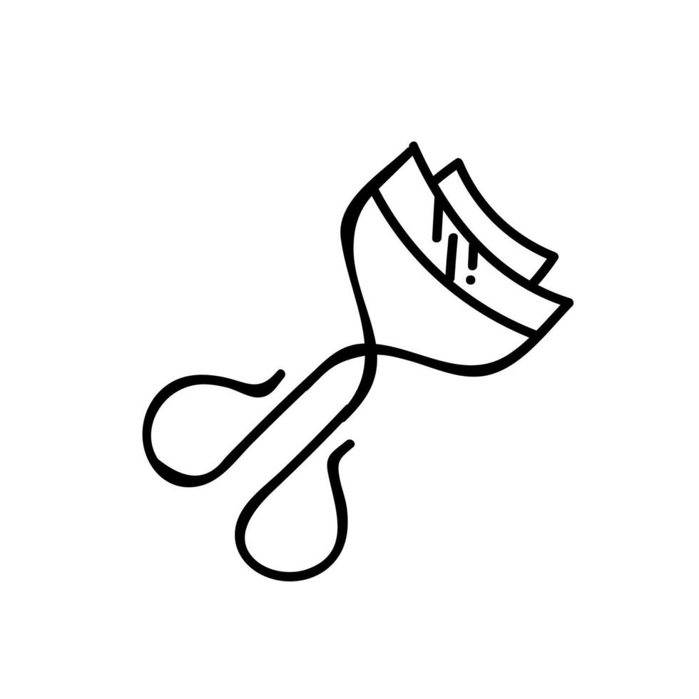 Auge Peitsche Werkzeug Symbol. Hand gezeichnet Vektor Illustration. editierbar Linie Schlaganfall
