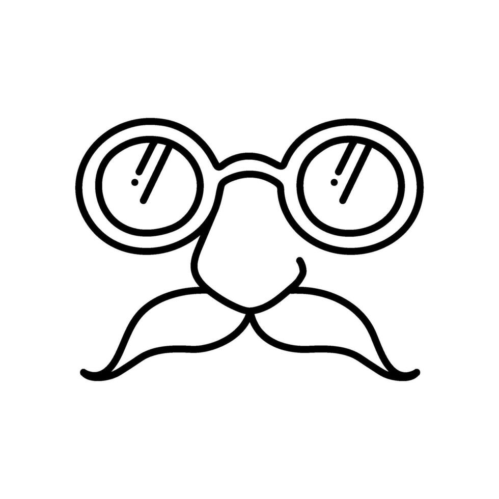 beaglepuss glasögon maskera ikon. hand dragen vektor illustration. redigerbar linje stroke.