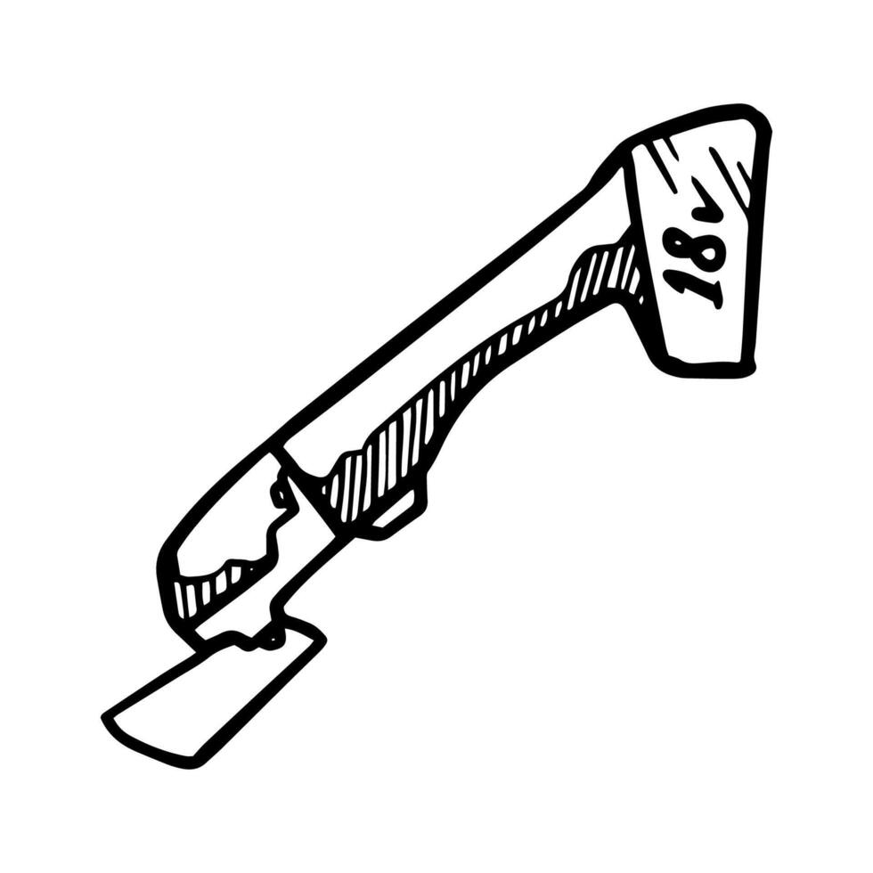 elektrisch schwingen Symbol. Hand gezeichnet Vektor Illustration. Holzbearbeitung Werkzeug