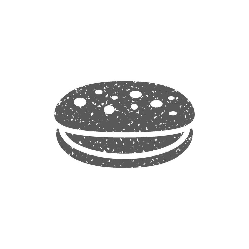 Kuchen Symbol im Grunge Textur Vektor Illustration