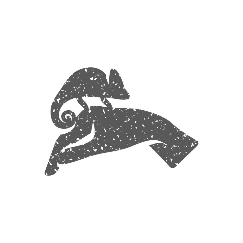 djur- vård ikon i grunge textur vektor illustration