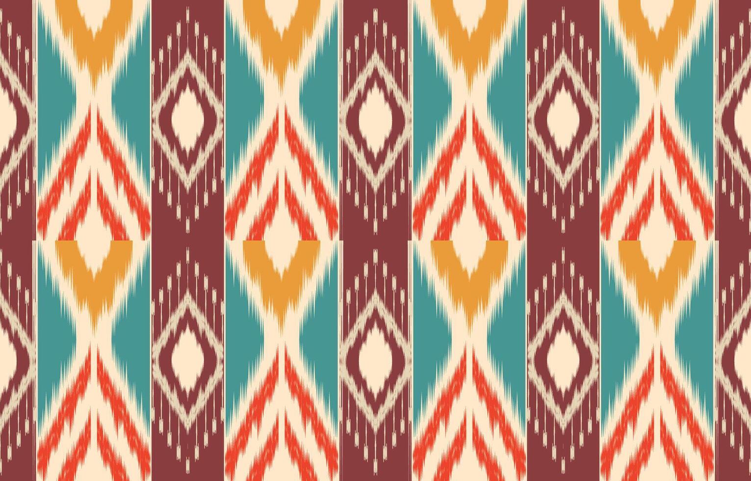 etnisk abstrakt ikat konst. aztec prydnad skriva ut. geometrisk etnisk mönster sömlös Färg orientalisk. design för bakgrund ,ridå, matta, tapet, Kläder, omslag, batik, vektor illustration.