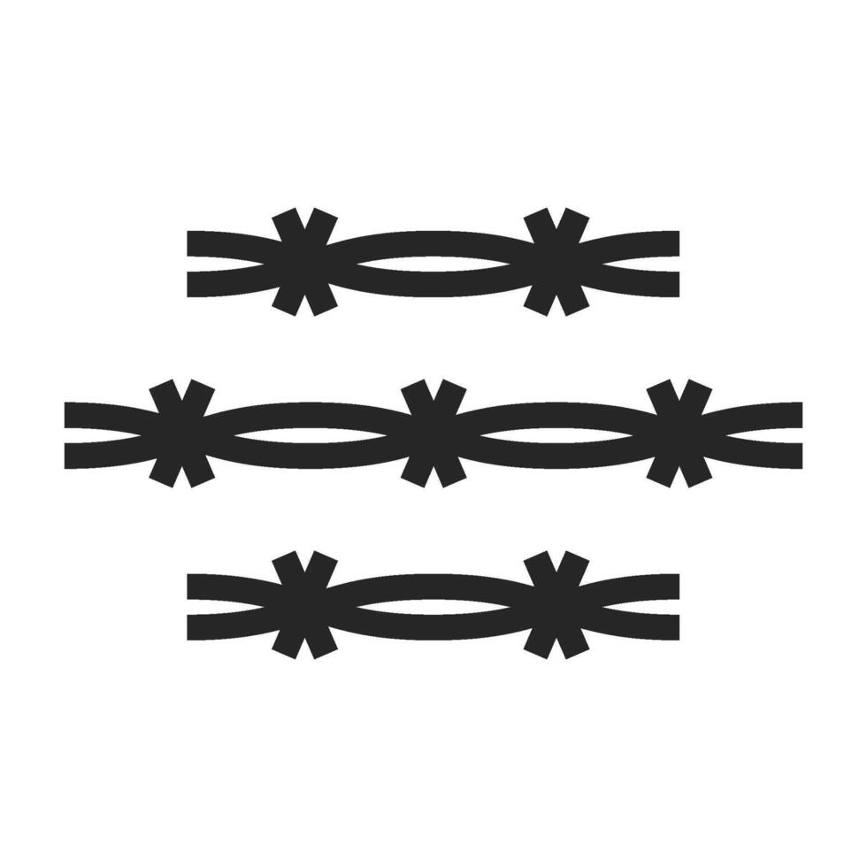 hullingförsedda tråd ikon i tjock översikt stil. svart och vit svartvit vektor illustration.