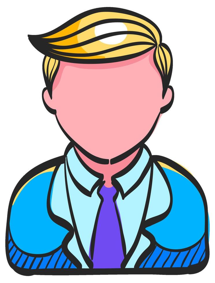 Arzt Symbol im Hand gezeichnet Farbe Vektor Illustration