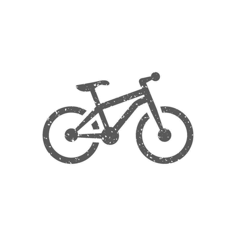 Berg Fahrrad Symbol im Grunge Textur Vektor Illustration