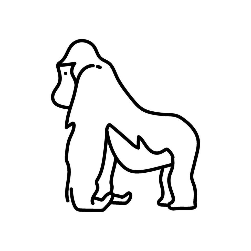 Gorilla Symbol Hand gezeichnet Vektor Illustration