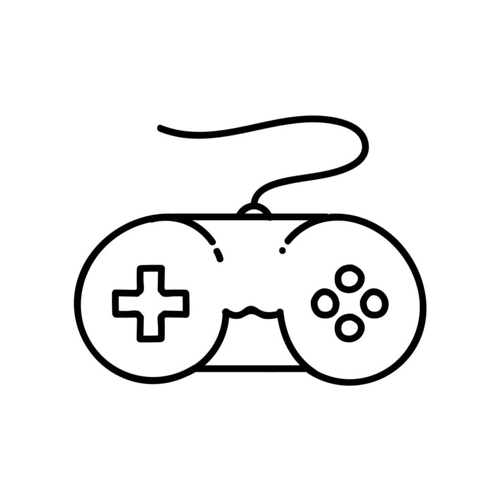 Spiel Regler Symbol. Hand gezeichnet Vektor Illustration.