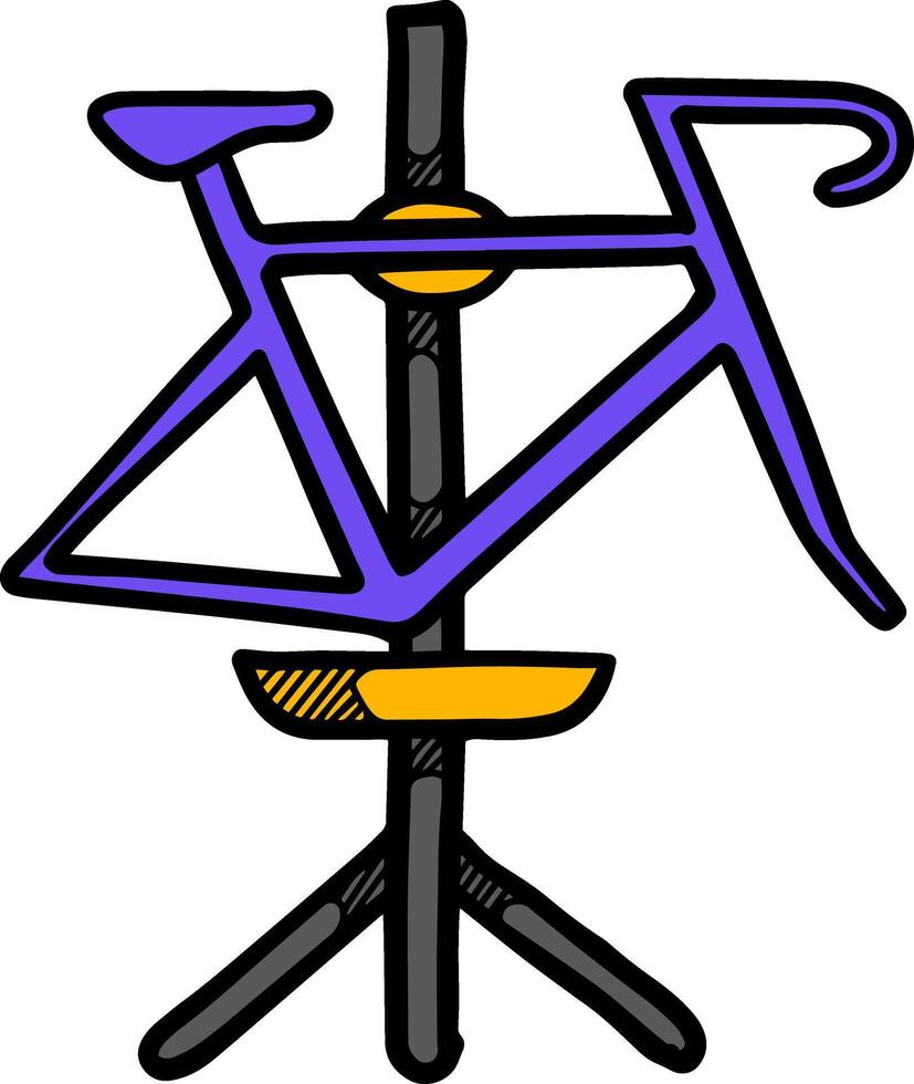 cykel stå ikon stil Färg vektor illustration