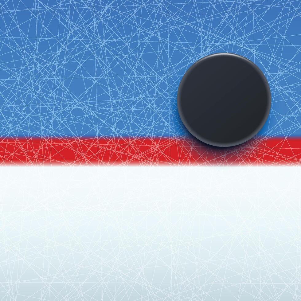 Eishockey Puck auf Linie vektor