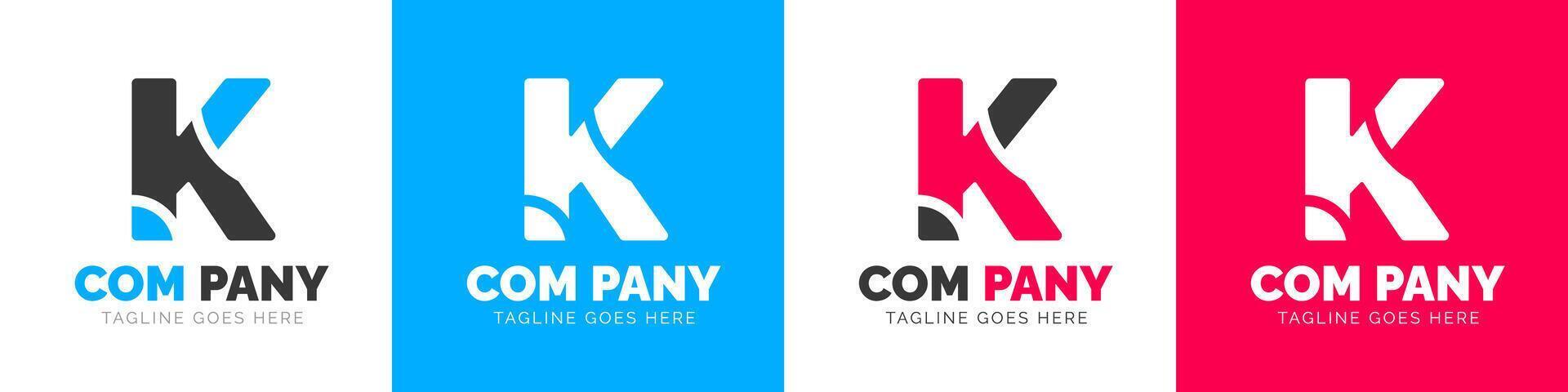 korporativ modern Geschäft kreativ minimal Unternehmen Brief k Logo Symbol Vektor Design Vorlage Satz.