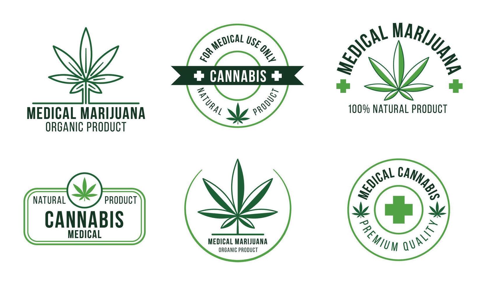 cannabis märka. medicinsk marijuana terapi, Rättslig hampa växt och läkemedel växter. naturlig behandling eller organisk medicinsk produkt vektor