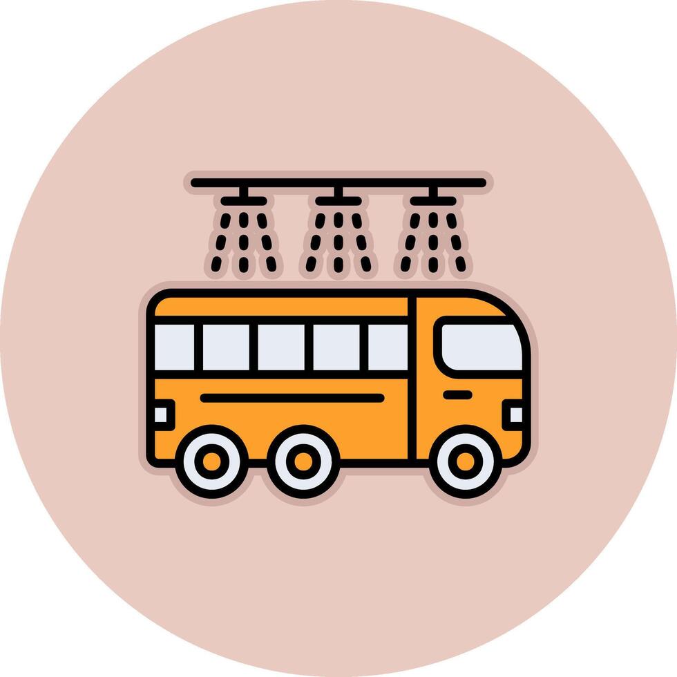 Bus waschen Vektor Symbol