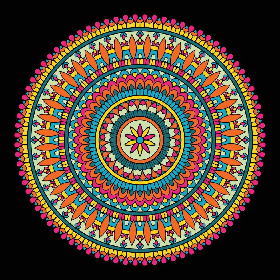 Blumen-Mandala. vintage dekorative elemente. orientalisches Muster, Vektorillustration. islamische, arabische, indische, marokkanische, spanische, türkische, pakistanische, chinesische, mystische, osmanische Motive. vektor