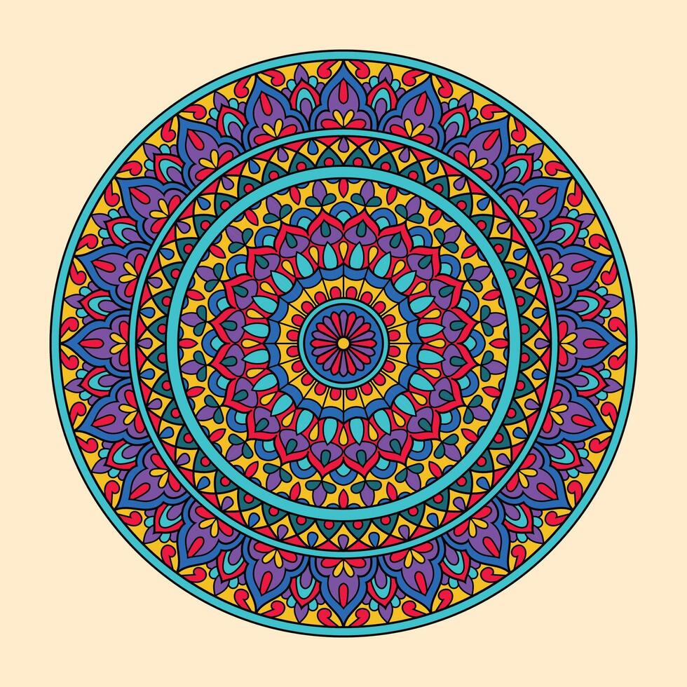 blomma mandala. vintage dekorativa element. orientaliskt mönster, vektorillustration. islam, arabiska, indiska, marockanska, spanien, turkiska, pakistan, kinesiska, mystiker, ottomanska motiv. vektor