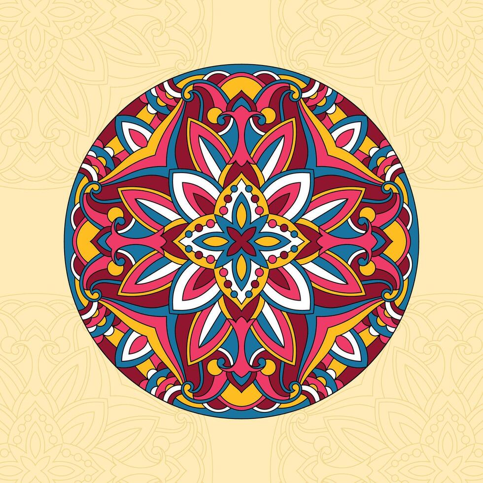 Blumen- runden Mandala Vektor Illustration bunt Design