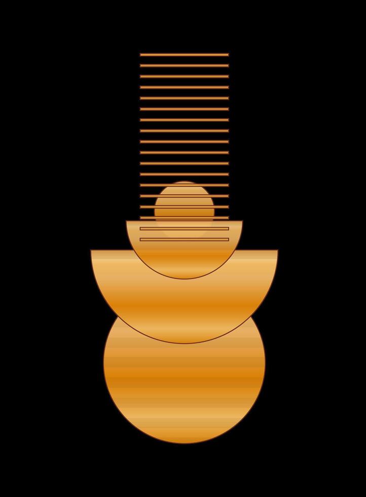 guld lutning textur grafisk form isolerat på svart omslag minimalistisk affisch mall vektor