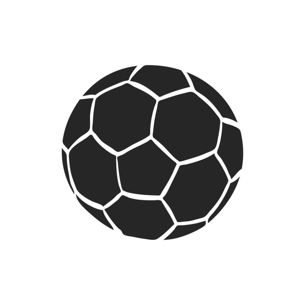 hand dragen fotboll boll vektor illustration