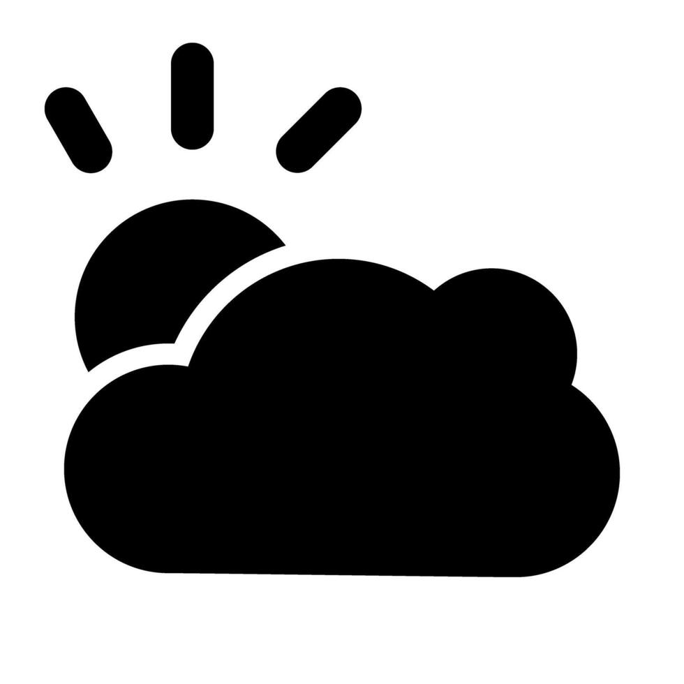 moln och väder glyf ikoner vektor