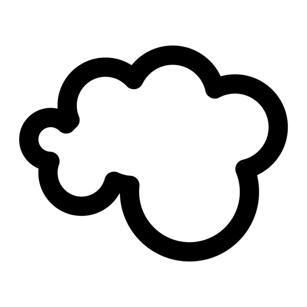 Wolken und Wetter Gliederung Symbole vektor