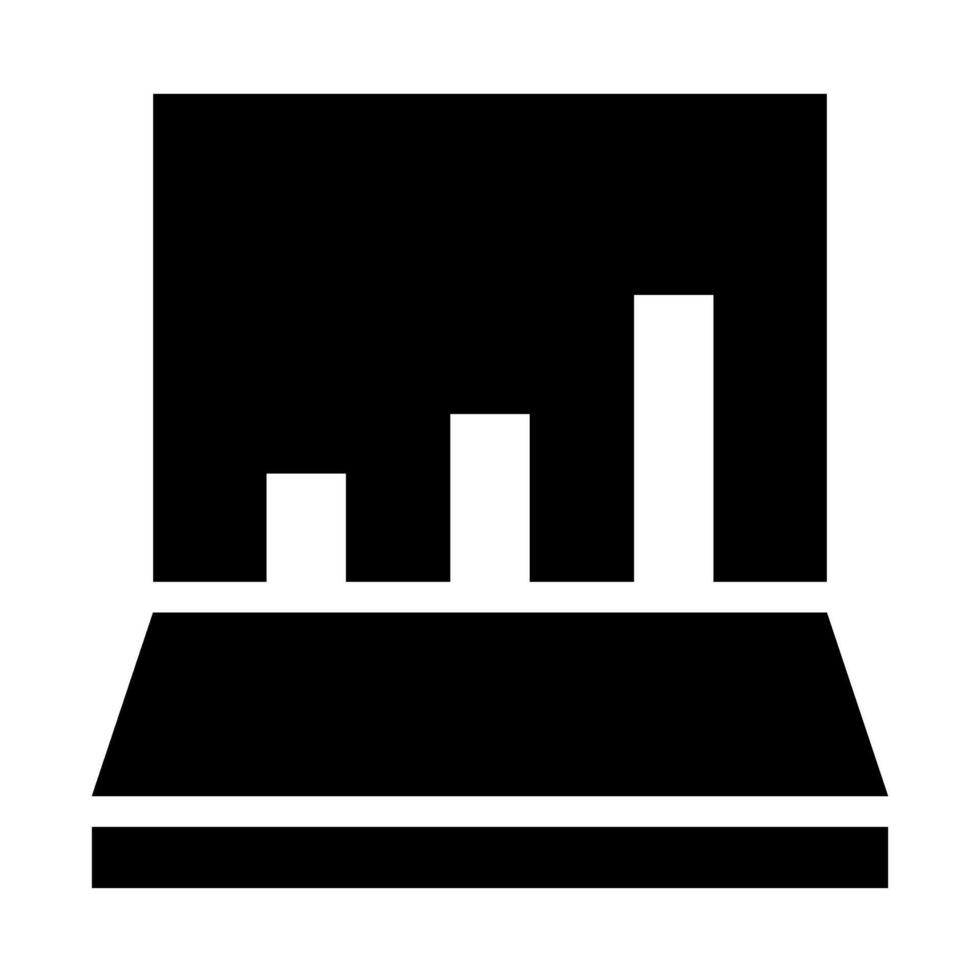 wachsend Bar Graph solide Symbol setzt vektor