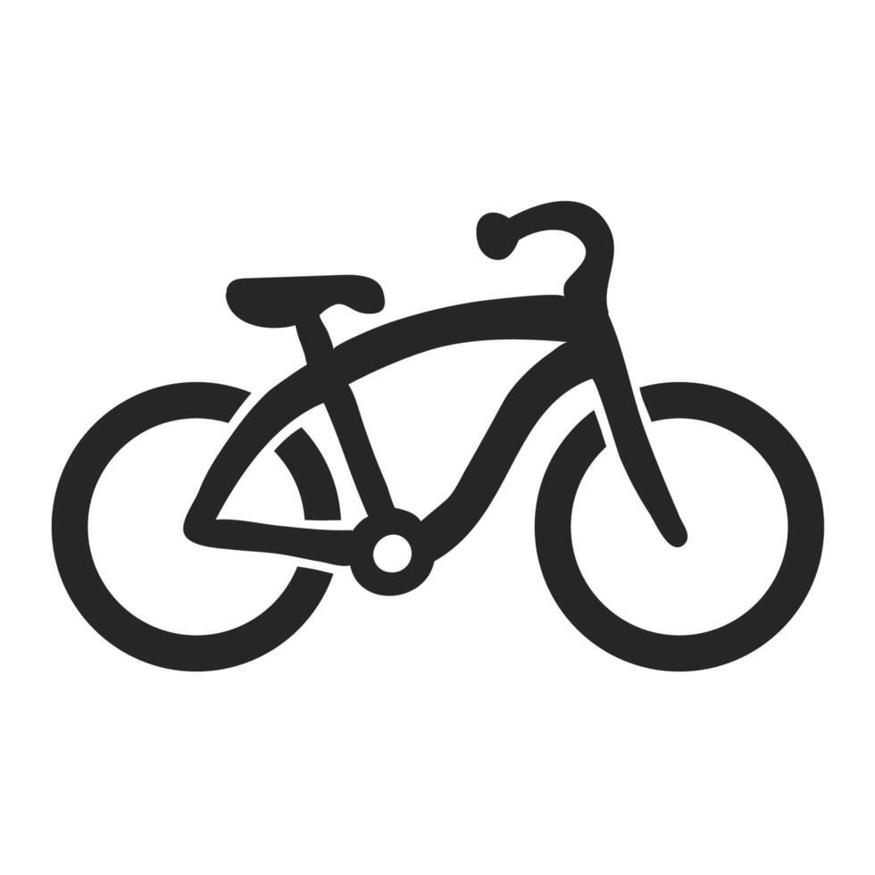 Hand gezeichnet niedrig Fahrer Fahrrad Vektor Illustration