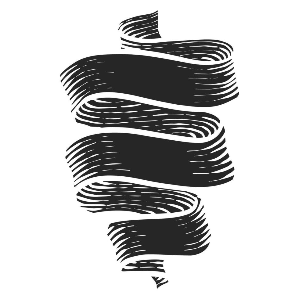 hand dragen band banderoller årgång element vektor illustration