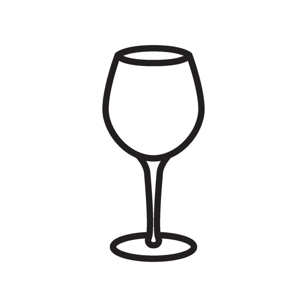 vin glas ikon design vektor mall