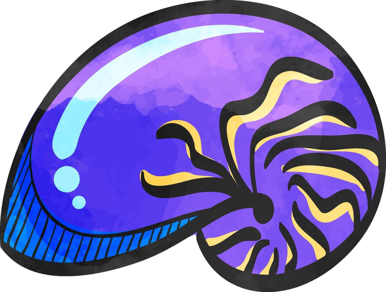 Nautilus Symbol im Aquarell Stil. vektor
