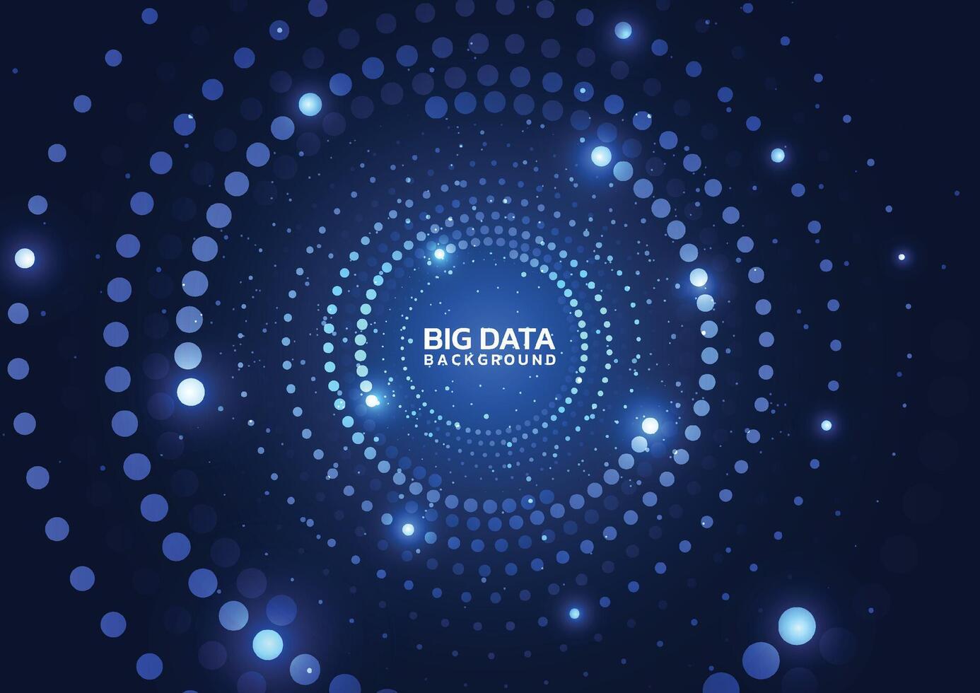 big data visualisering. abstrakt teknik innovation kommunikation koncept digital blå design bakgrund. vektor illustration