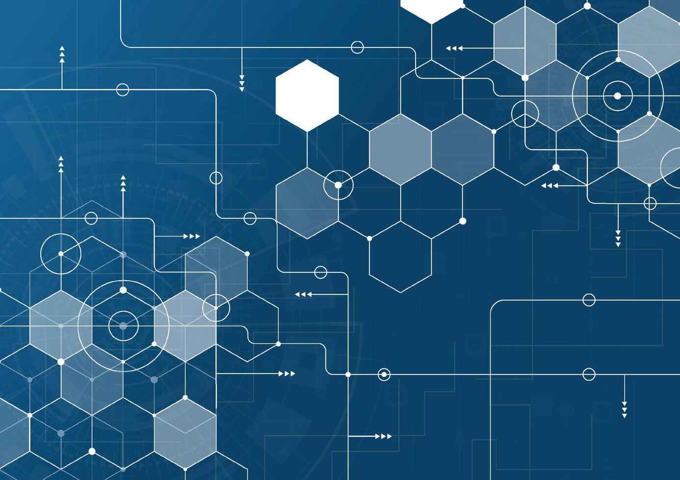 abstrakte Wissenschaftsvorlage. technologielinien und punktverbindungshintergrund. tapete oder banner mit dna-molekülen. Vektor-Illustration vektor