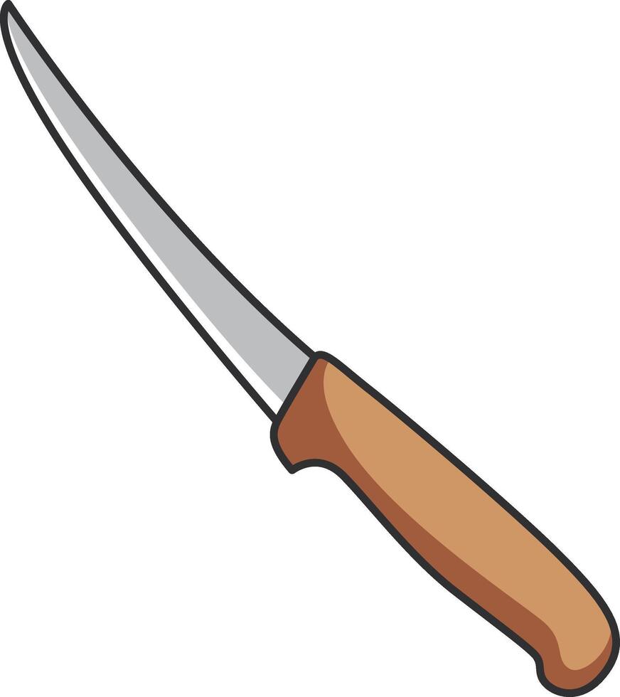 urbening kniv ikon i tecknad serie stil isolerat på vit bakgrund. bestick symbol stock vektor illustration.