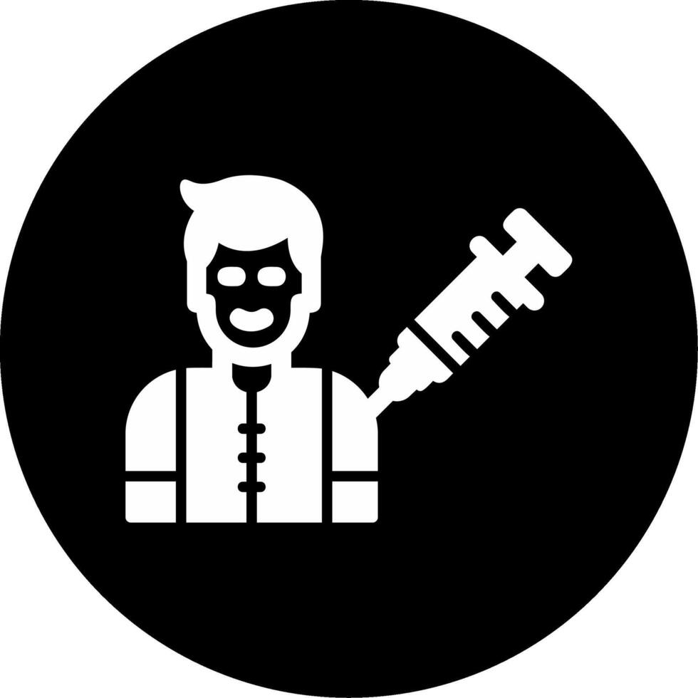 Mann Impfung Vektor Symbol