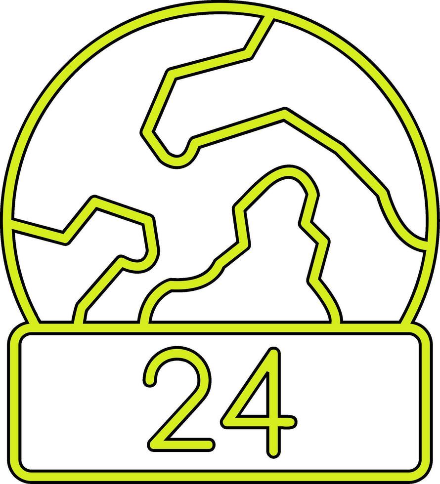 24-Stunden-Vektorsymbol vektor