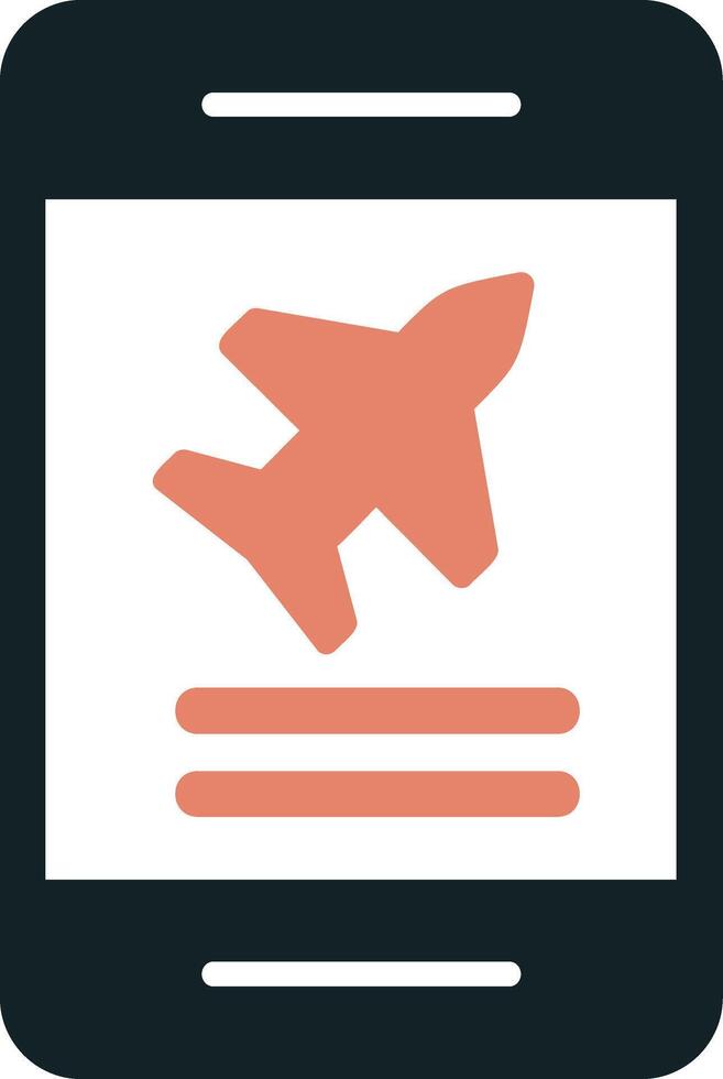 Flugzeug Fahrkarte Buchung Vektor Symbol