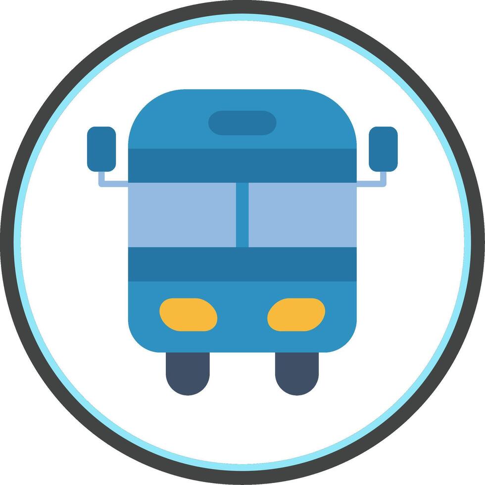 Schule Bus eben Kreis Symbol vektor