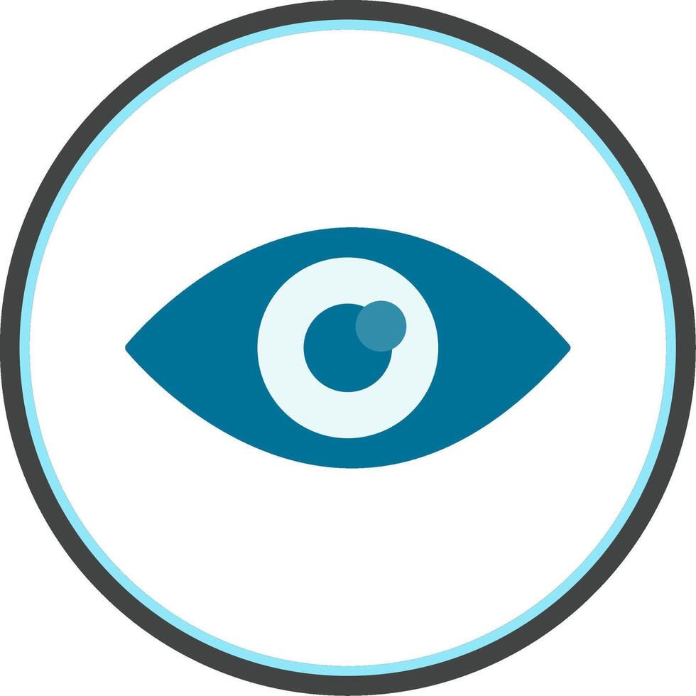 Auge eben Kreis Symbol vektor