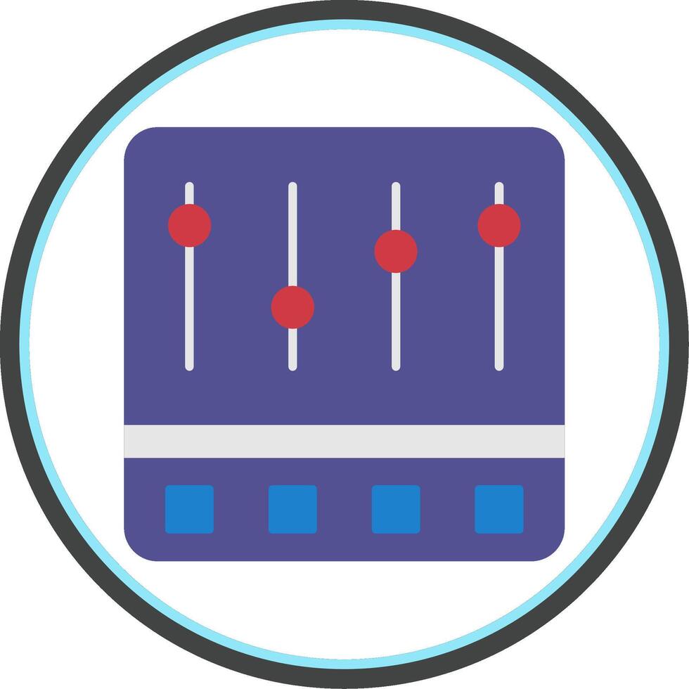 Steuerung Panel eben Kreis Symbol vektor