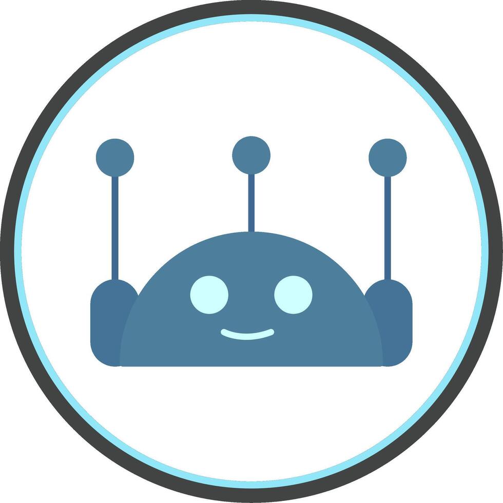 Chatbot eben Kreis Symbol vektor