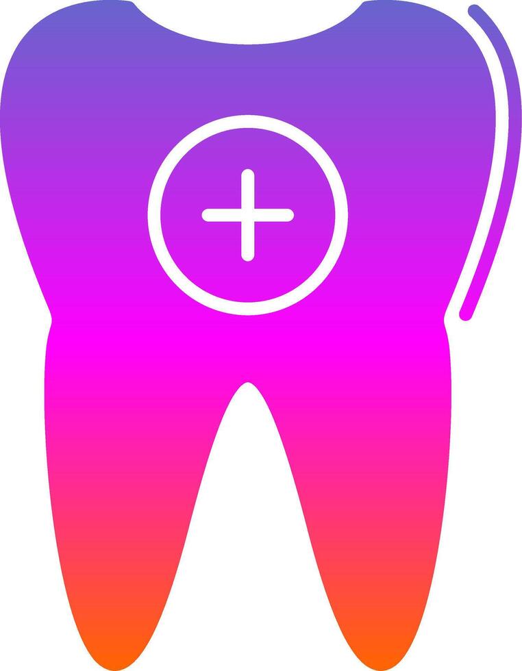 tand glyf lutning ikon vektor