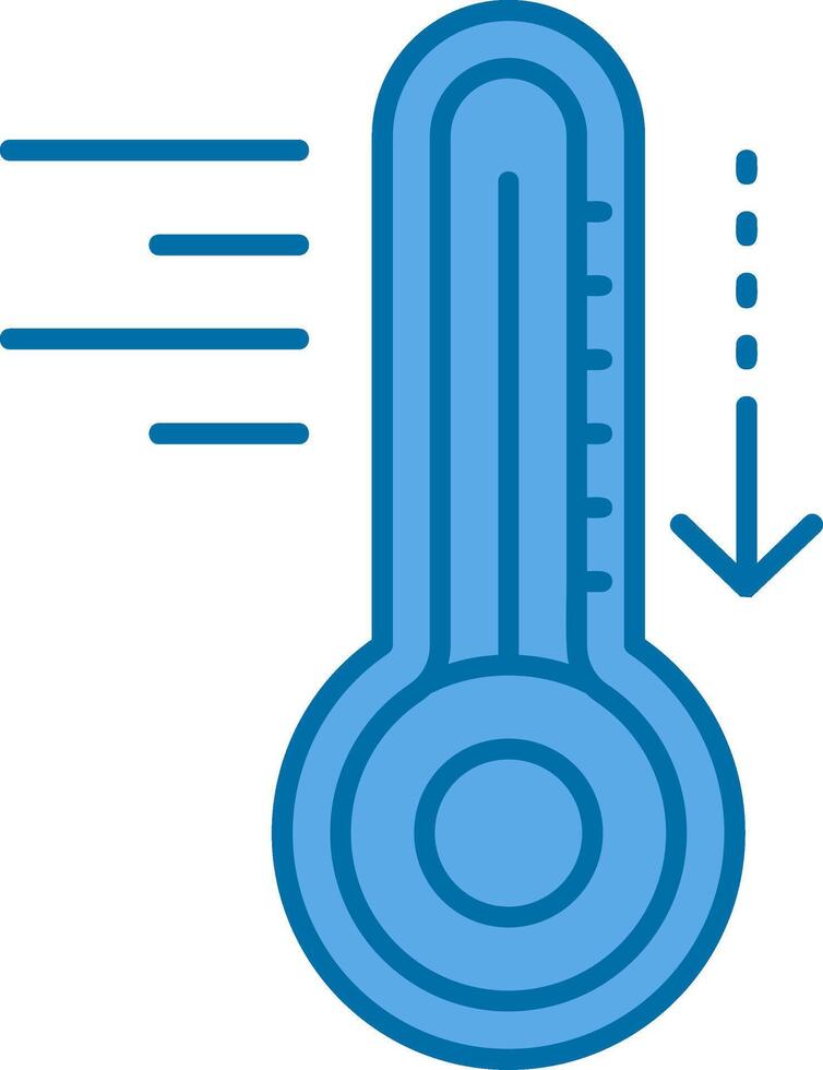 kalt Blau Linie gefüllt Symbol vektor