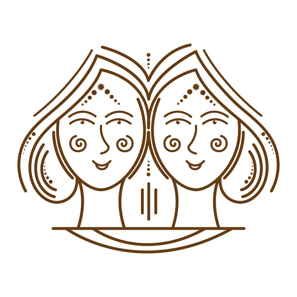 gemini astrologi symbol vektor