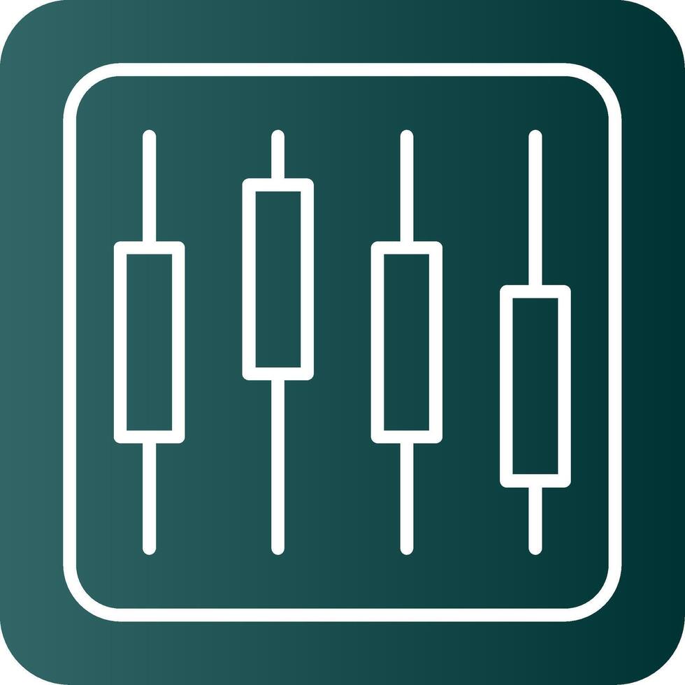 Symbol für den Diagramm-Glyphenverlauf vektor