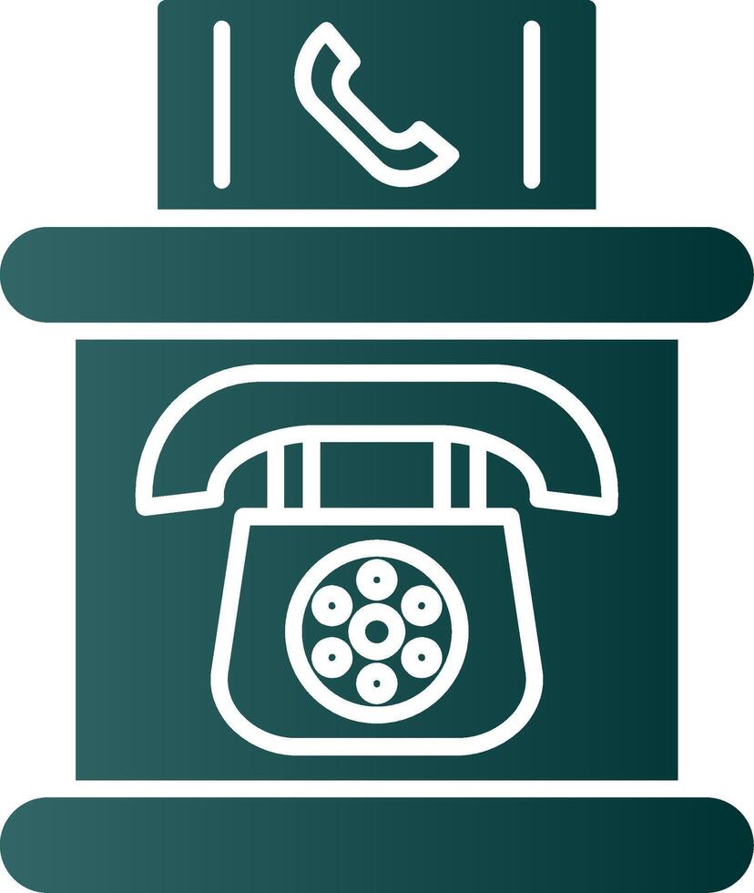 Symbol für den Glyphenverlauf der Telefonzelle vektor