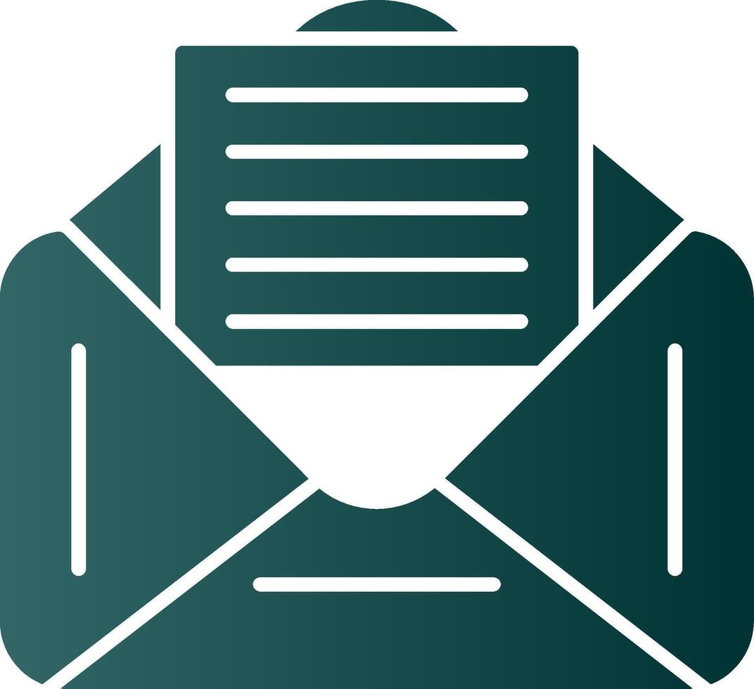 e-post glyf lutning ikon vektor