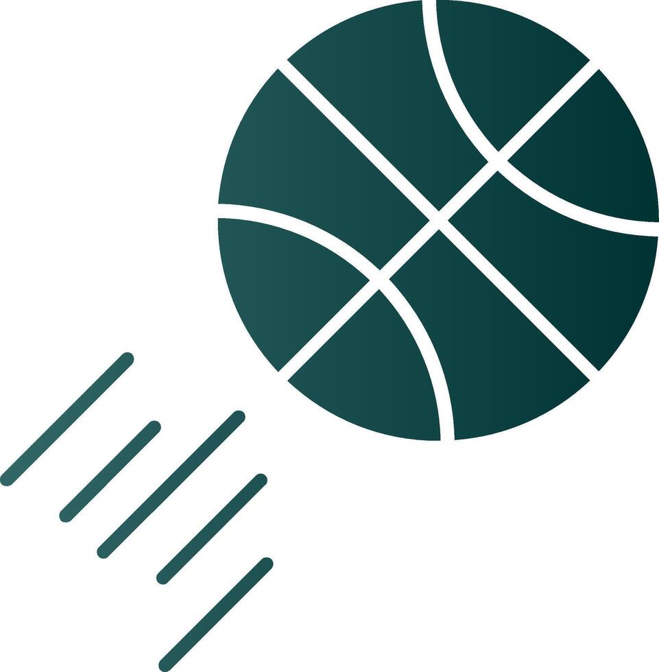 Symbol für den Gradienten der Basketball-Glyphe vektor