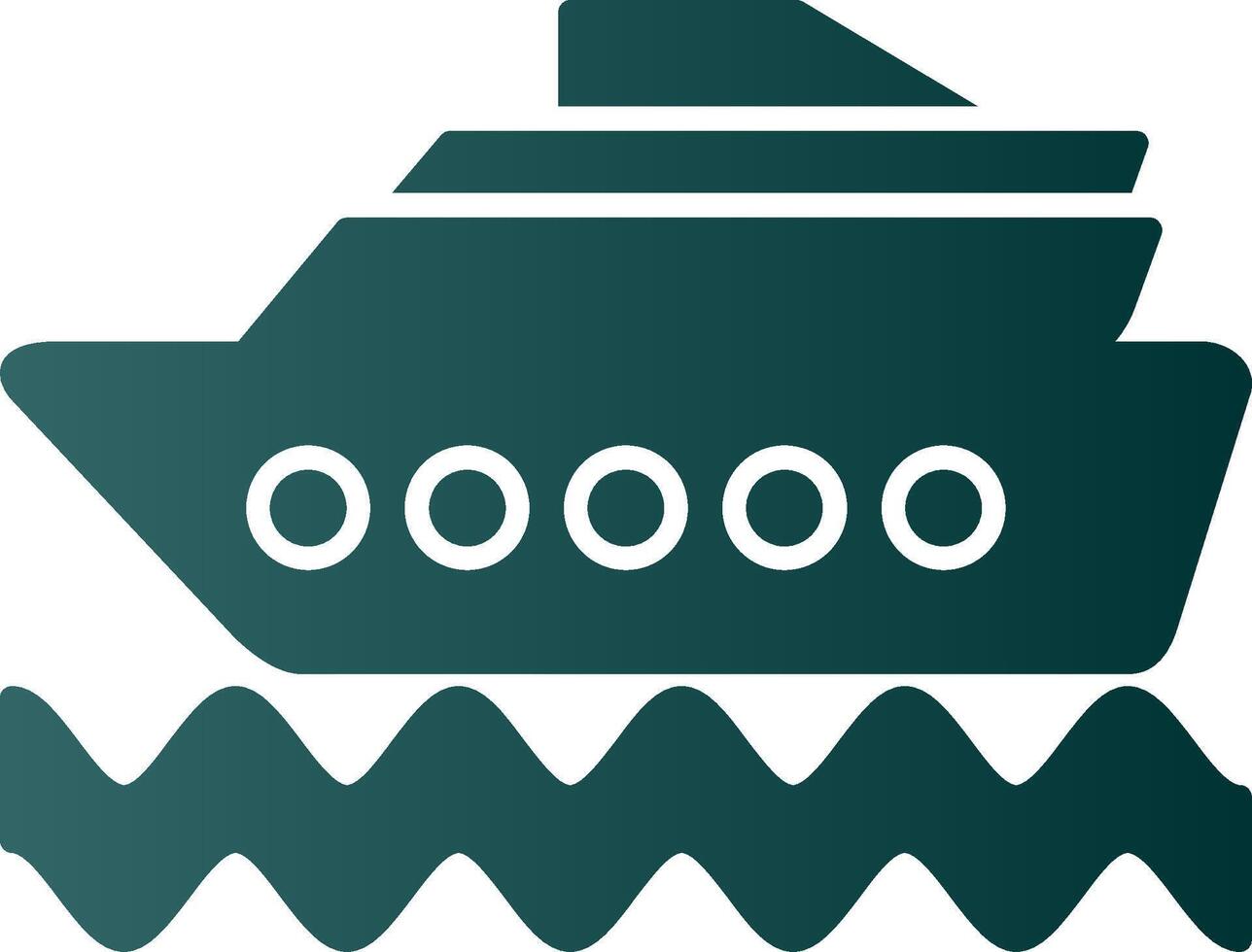 Kreuzfahrt Schiff Glyphe Gradient Symbol vektor